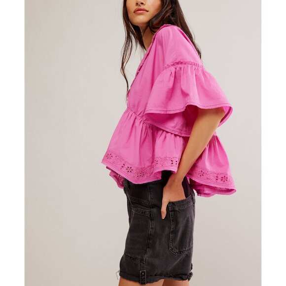 FREE PEOPLE Elle Cutwork Top / Fiji Flower - Picture 2 of 6